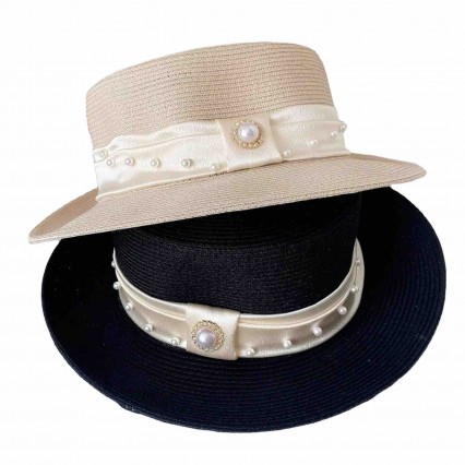 flat brim paper straw pearls outdoor cloche bucket hats outdoor uv protection beach black sun hat summer hats women female flat brim paper straw pearls outdoor cloche bucket hats outdoor uv protection beach black sun hat summer hats women female