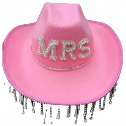 pink White Cowboy Hat for Women, with Shiny Rhinestone Fringe Cowboy Hat, Cowgirl Hat for Bachelorette Parties pink White Cowboy Hat for Women, with Shiny Rhinestone Fringe Cowboy Hat, Cowgirl Hat for Bachelorette Parties