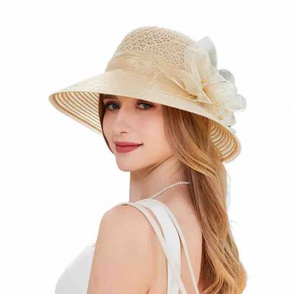 ladies Church hat Kentucky Derby Dress Cloche sun Hat Fascinator Floral Tea Party Wedding organza women's formal hats ladies Church hat Kentucky Derby Dress Cloche sun Hat Fascinator Floral Tea Party Wedding organza women's formal hats