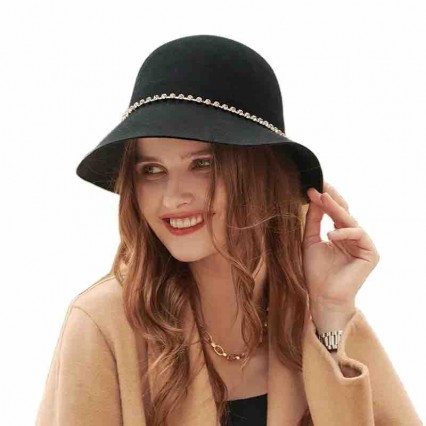 women Jewelled Wool Felt wide brim floppy sun bowler derby Hat cloche hat fashion women's formal hats women Jewelled Wool Felt wide brim floppy sun bowler derby Hat cloche hat fashion women's formal hats