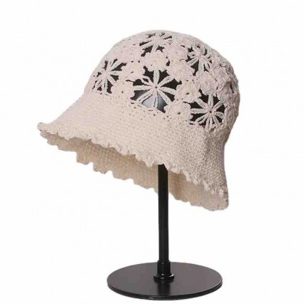 new fashion chic women ladies 7 colors packable hollow floral knitted bucket cloche Hat beach sunscreen hat for women new fashion chic women ladies 7 colors packable hollow floral knitted bucket cloche Hat beach sunscreen hat for women