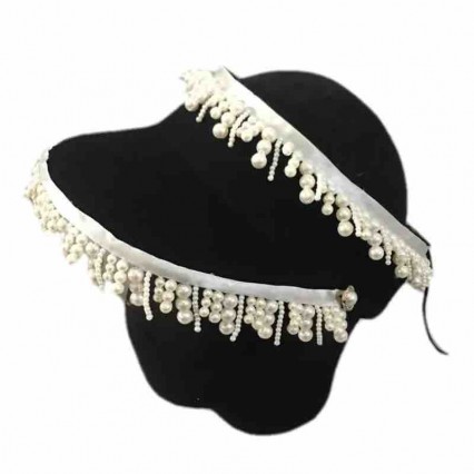 ready to ship trendy fashion woolen felt Women sun visor hat dress sunvisor hat modern with bling pearl tassel ready to ship trendy fashion woolen felt Women sun visor hat dress sunvisor hat modern with bling pearl tassel