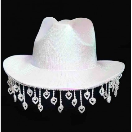 Rhinestone heart tassel Bride Cowgirl Hat Bling Diamond glitter Fringe cowboy Hat Bride to be Bachelorette Parties Engagement Pa Rhinestone heart tassel Bride Cowgirl Hat Bling Diamond glitter Fringe cowboy Hat Bride to be Bachelorette Parties Engagement Pa