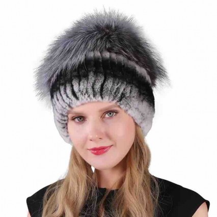 wholesale Womans mink Fur Hat Women Real mink Fur Hat Warm Winter Fashion Skull Beanie Knit Hats with detachable fur flowers wholesale Womans mink Fur Hat Women Real mink Fur Hat Warm Winter Fashion Skull Beanie Knit Hats with detachable fur flowers