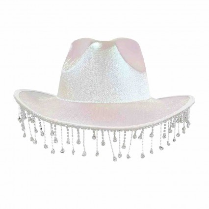 WOMAN 6 colors rhinestone tassel carnival party Iridescent Holographic Space Cowgirl Hat Neon Sparkly Cowboy Hats WOMAN 6 colors rhinestone tassel carnival party Iridescent Holographic Space Cowgirl Hat Neon Sparkly Cowboy Hats