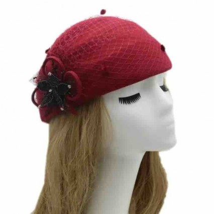 British Style Pillbox Hat Women Church Derby Wedding Winter Vintage Fascinator Beret 100% Wool Felt Hat with Veil British Style Pillbox Hat Women Church Derby Wedding Winter Vintage Fascinator Beret 100% Wool Felt Hat with Veil