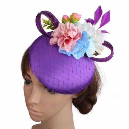 fashion elegant Party satin pillbox hat women fascinators for women formal hats Kentucky Derby hairlip Cocktail hat with flowers fashion elegant Party satin pillbox hat women fascinators for women formal hats Kentucky Derby hairlip Cocktail hat with flowers