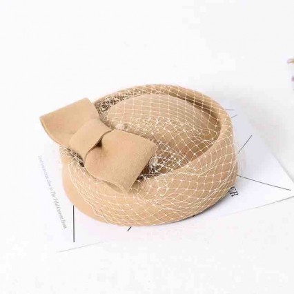 hot sell Pillbox Hat Wedding Hat with Veil Vintage Bow Fascinator Hats for Women hot sell Pillbox Hat Wedding Hat with Veil Vintage Bow Fascinator Hats for Women