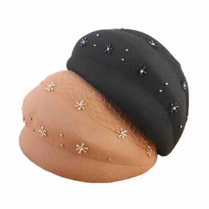 new fashion elegant women ladies wool felt rhinestone hat mesh pillbox hat Church Derby Wedding beret Vintage Fascinators new fashion elegant women ladies wool felt rhinestone hat mesh pillbox hat Church Derby Wedding beret Vintage Fascinators