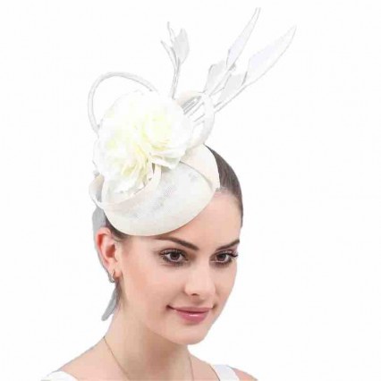 women ladies Sinamay wholesale fascinator small white church hats Kentucky Derby Hat feather floral Wedding pillbox hat women ladies Sinamay wholesale fascinator small white church hats Kentucky Derby Hat feather floral Wedding pillbox hat