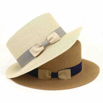 2024 fashion Womens dress hats UPF50 summer beach sun Hats wide brim paper straw boater panama fedora flat topped straw hat 2024 fashion Womens dress hats UPF50 summer beach sun Hats wide brim paper straw boater panama fedora flat topped straw hat