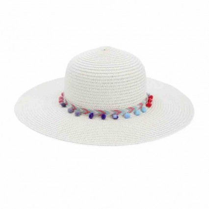 2024 new UPF50 beach hats for women summer straw female paper straw wide brim womens dress hats