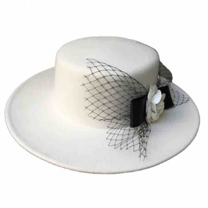 2024 Fashion women 100% australian wool felt flat top hat flower dress cloche fedora womens winter hats 2024 Fashion women 100% australian wool felt flat top hat flower dress cloche fedora womens winter hats