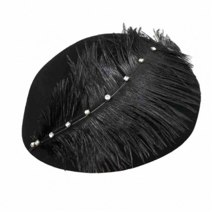 fashion elegant women ladies black wool felt pillbox hats dress hats Church Derby dress beret Fascinators with Ostrich & diamond fashion elegant women ladies black wool felt pillbox hats dress hats Church Derby dress beret Fascinators with Ostrich & diamond