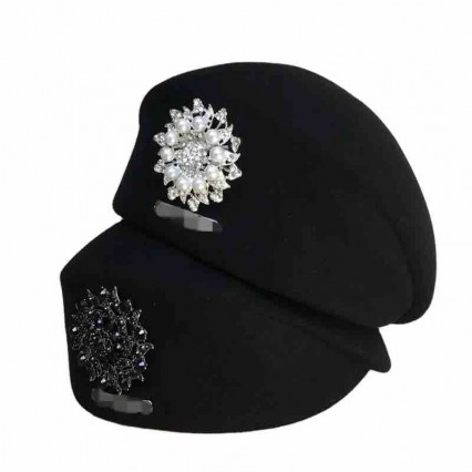 fashion elegant women ladies wool felt pillbox hats womens dress hats Church Derby dress beret Fascinators with diamond fashion elegant women ladies wool felt pillbox hats womens dress hats Church Derby dress beret Fascinators with diamond