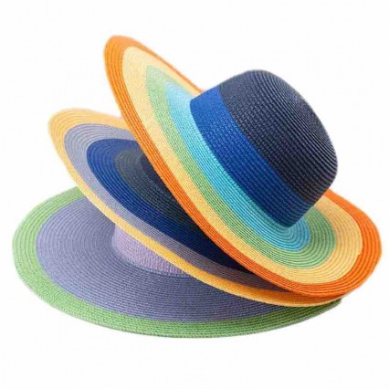 Womens UPF50 summer beach sun Hats with Accessories fashion paper straw stripe wide brim womens dress hats Womens UPF50 summer beach sun Hats with Accessories fashion paper straw stripe wide brim womens dress hats