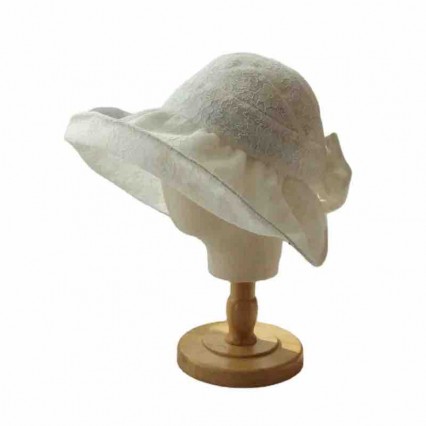 fashion chic women ladies packable white floral lace bucket cloche Hat beach sunscreen hat for women fashion chic women ladies packable white floral lace bucket cloche Hat beach sunscreen hat for women