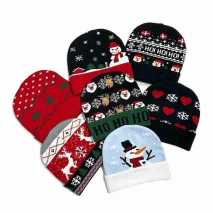 women's Winter Knitted winter beanie hats for men women christmas Stretchy Soft Cap Slouchy Warm knitted santa hat women's Winter Knitted winter beanie hats for men women christmas Stretchy Soft Cap Slouchy Warm knitted santa hat