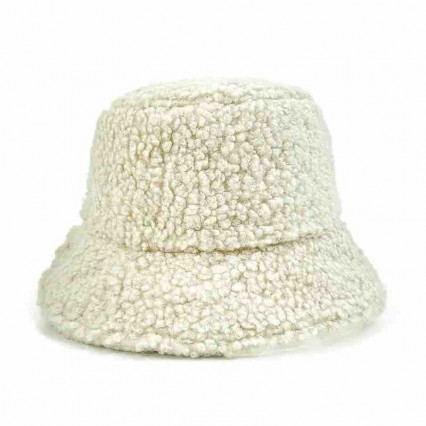 14 colors Fuzzy Bucket Hat Winter Plush Faux Fur Bucket Hats - Fluffy Sherpa Bucket Hat for Women