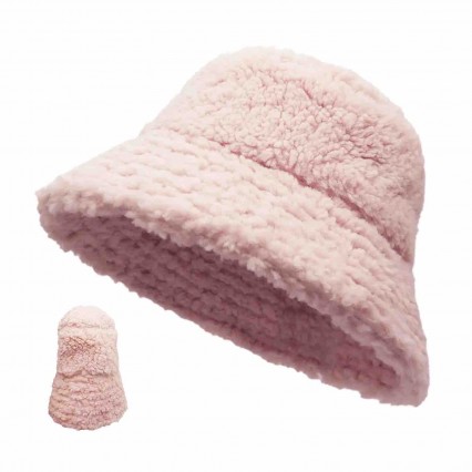 packable Fuzzy Bucket Hat Winter Plush Faux Fur pink herpa plush fluffy furry wide brim bucket hats for women packable Fuzzy Bucket Hat Winter Plush Faux Fur pink herpa plush fluffy furry wide brim bucket hats for women