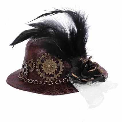 Steampunk Mini Top Hats Gothic Antique Head Gear Neo Edwardian Hair Clip Tiny Bowler Victorian Costume Accessores steam punk hat Steampunk Mini Top Hats Gothic Antique Head Gear Neo Edwardian Hair Clip Tiny Bowler Victorian Costume Accessores steam punk hat