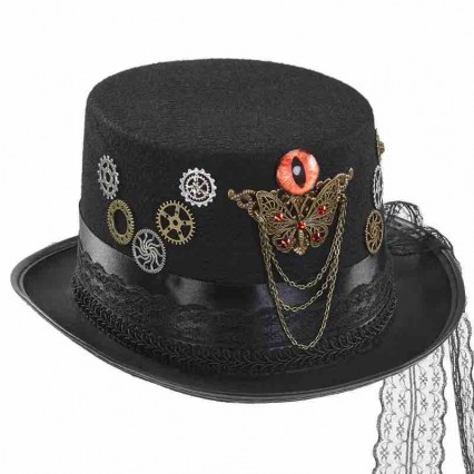 women Victorian period Steampunk Gothic Medieval Retro lace Top Magic Hats Halloween Cosplay Costume Props steam punk hat women Victorian period Steampunk Gothic Medieval Retro lace Top Magic Hats Halloween Cosplay Costume Props steam punk hat