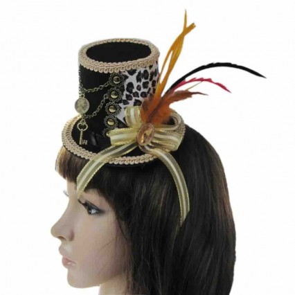 Women's Steampunk Victorian Mini Top Hats Gothic Hair Clip Costume Accessory steam punk hat Women's Steampunk Victorian Mini Top Hats Gothic Hair Clip Costume Accessory steam punk hat