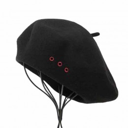 black fashion women 100% wool felt satin lining adjustable elastic sweatband Beret Lovely Gift creative Berets Cap winter hats  black fashion women 100% wool felt satin lining adjustable elastic sweatband Beret Lovely Gift creative Berets Cap winter hats