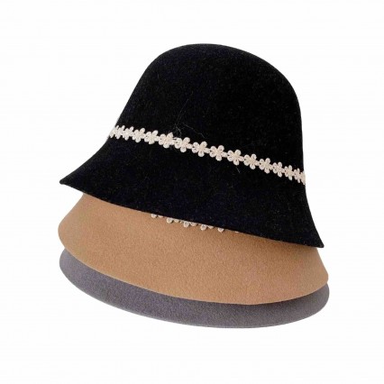 Fashion chic women ladies floral ribbon Wool Felt formal hats tea party dress hats cloche hat Fashion chic women ladies floral ribbon Wool Felt formal hats tea party dress hats cloche hat