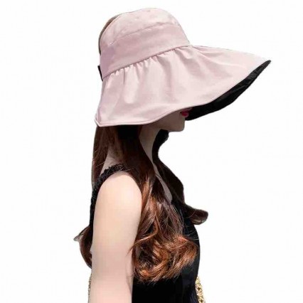 fashion chic women lady packable cotton wide brim Bucket Hats ponytail sun visor hat UPF 50+UV protection Travel beach sun hat fashion chic women lady packable cotton wide brim Bucket Hats ponytail sun visor hat UPF 50+UV protection Travel beach sun hat