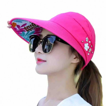 fashion chic women lady packable cotton wide brim Bucket Hats ponytail sun visor hat UPF 50+UV protection Travel beach sun hat fashion chic women lady packable cotton wide brim Bucket Hats ponytail sun visor hat UPF 50+UV protection Travel beach sun hat