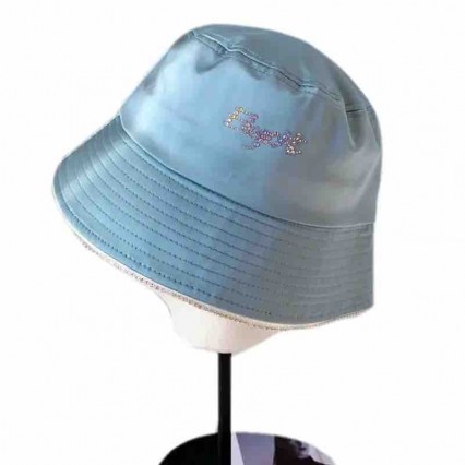 fashion chic Women lady packable sky blue satin diamond letters trim dress Bucket Hats Travel sun hat fashion chic Women lady packable sky blue satin diamond letters trim dress Bucket Hats Travel sun hat