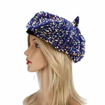 new fashion chic Women ladies girls sequins dress Beret hat bling bling hats new fashion chic Women ladies girls sequins dress Beret hat bling bling hats
