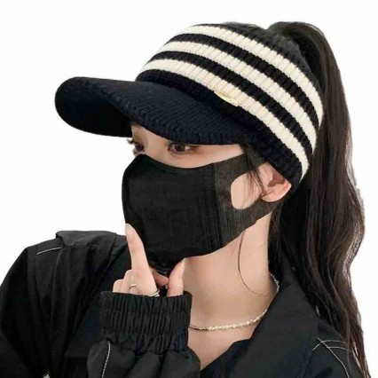 ready to ship 6 colors winter women's knitted hats fashion Women topless baseball golf hat Knight Ponytail hats ready to ship 6 colors winter women's knitted hats fashion Women topless baseball golf hat Knight Ponytail hats