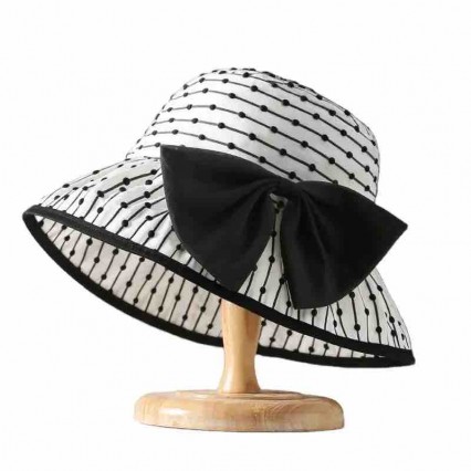 ready to ship fashion chic Women ladies packable bowknot Cotton jacquard bucket dress Hats Travel sun hat with buttons ready to ship fashion chic Women ladies packable bowknot Cotton jacquard bucket dress Hats Travel sun hat with buttons