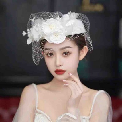 wholesale fashion Women white satin flowers beret mesh veil pillbox hat Kentucky Derby bride hats church wedding new arrival wholesale fashion Women white satin flowers beret mesh veil pillbox hat Kentucky Derby bride hats church wedding new arrival