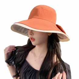 fashion spring and summer bowknot wide brim Bucket Hat for Women Stylish UPF 50+ UV protection Fisherman Sun Cap  fashion spring and summer bowknot wide brim Bucket Hat for Women Stylish UPF 50+ UV protection Fisherman Sun Cap