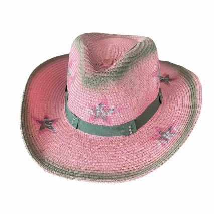 new fashion chic pink stars printed paper Straw cowgirl hat beach UPF 50+UV protection sun hat women woman cowboy hat new fashion chic pink stars printed paper Straw cowgirl hat beach UPF 50+UV protection sun hat women woman cowboy hat