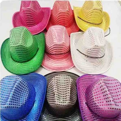 ready to ship 6 colors fashion men women party cowgirl hats western event party sequin cowboy hat woman ready to ship 6 colors fashion men women party cowgirl hats western event party sequin cowboy hat woman
