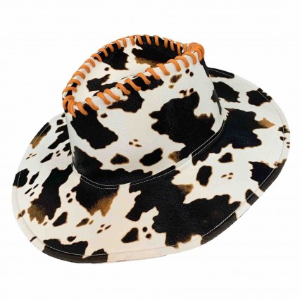 ready to ship fashion chic women Packable PU leather cow printed cowboy hat woman Western Shaped Brim beach hat cowgirl hat ready to ship fashion chic women Packable PU leather cow printed cowboy hat woman Western Shaped Brim beach hat cowgirl hat