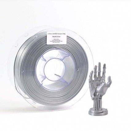 Lyjenny HS PETG Bulk 1KG Filament for 3D Printers 1.75mm Metallic Silver Qualified Metal Texture Wholesale 3D Printer Rods