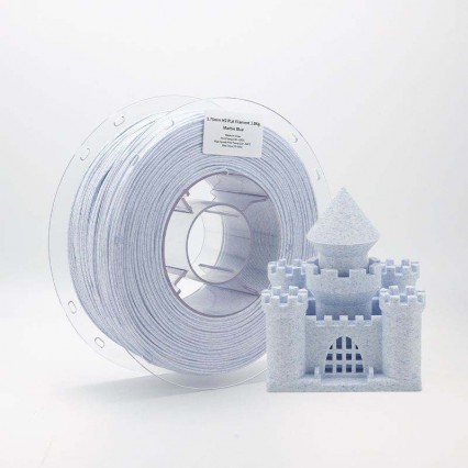 Lyjenny Bulk 3D Printer Marble-like HS PLA Filament Blue Color Realist Safety Certification Plastic Rods Competitive Realistic