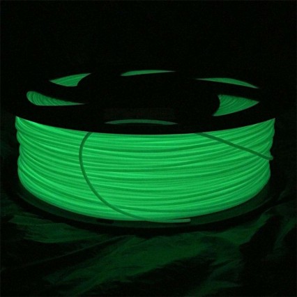 1kg 3D Printer Glow in Dark Green PLA Filament 1.75/3.0mm Spool for Plastic Rods for 3D Printer
