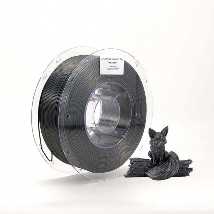 Lyjenny Bulk Filament 3D Printer Silk Filament Single Color Metallic Grey Glossy&Silky Safety Certificated Competitive Filament