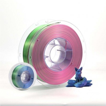 Lyjenny Bulk Filament 3D Printer Silk Filament Tri-color Multi-color Red+Blue+Green Color Filament 1.75mm 1KG Silky Texture