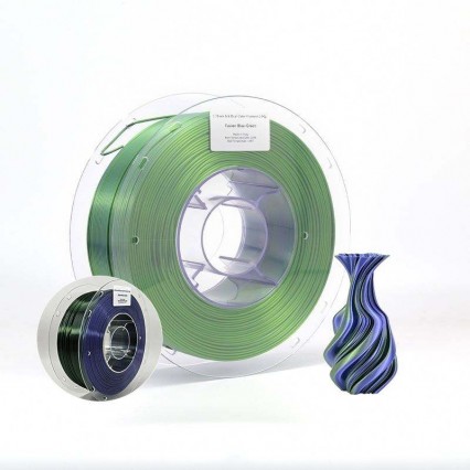 Lyjenny Bulk 3D Printer Filament 1.75mm 1KG Dual-Color Blue+Green Silk Qualified Silky Texture Multi-Color 3D Printer Rods"