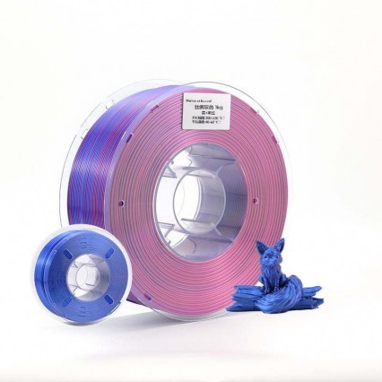 Lyjenny Bulk 3D Printer Filament 1.75mm 1KG Dual-Color Blue+Purple Qualified Silky Texture Silk Filament Plastic Rods"
