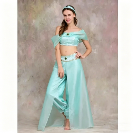 Aladdin Jasmine Princess Costume | Party Cosplay Outfit Aladdin Jasmine Princess Costume | Party Cosplay Outfit