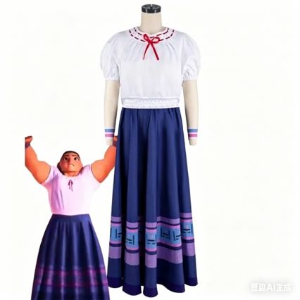 Encanto Luisa Madrigal Cosplay Costume, Halloween Party Carnival Outfit Encanto Luisa Madrigal Cosplay Costume, Halloween Party Carnival Outfit