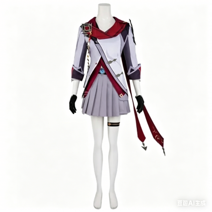 Genshin Impact Childe Tartaglia Female Cosplay Costume, Girls Skirt Uniform Suit Genshin Impact Childe Tartaglia Female Cosplay Costume, Girls Skirt Uniform Suit